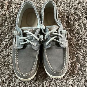 Dark grey and glitter Sperry Top-Siders size 7.5